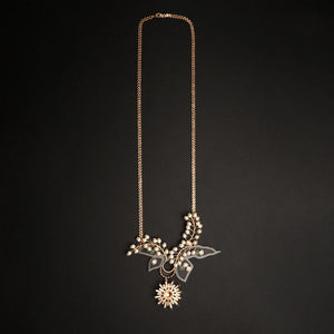 Papillon Vega Pearl and Gemstone Acrylic Necklace