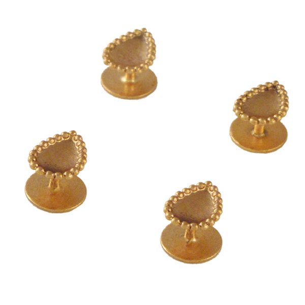 Gold Flame Kurta Buttons