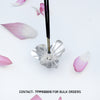 92.5 Silver Agar Batti Flower Holder Stand