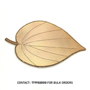 22K Gold plated Leaf Serving Tray