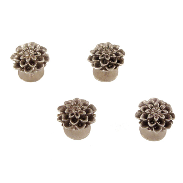 Silver Dahlia Kurta Buttons