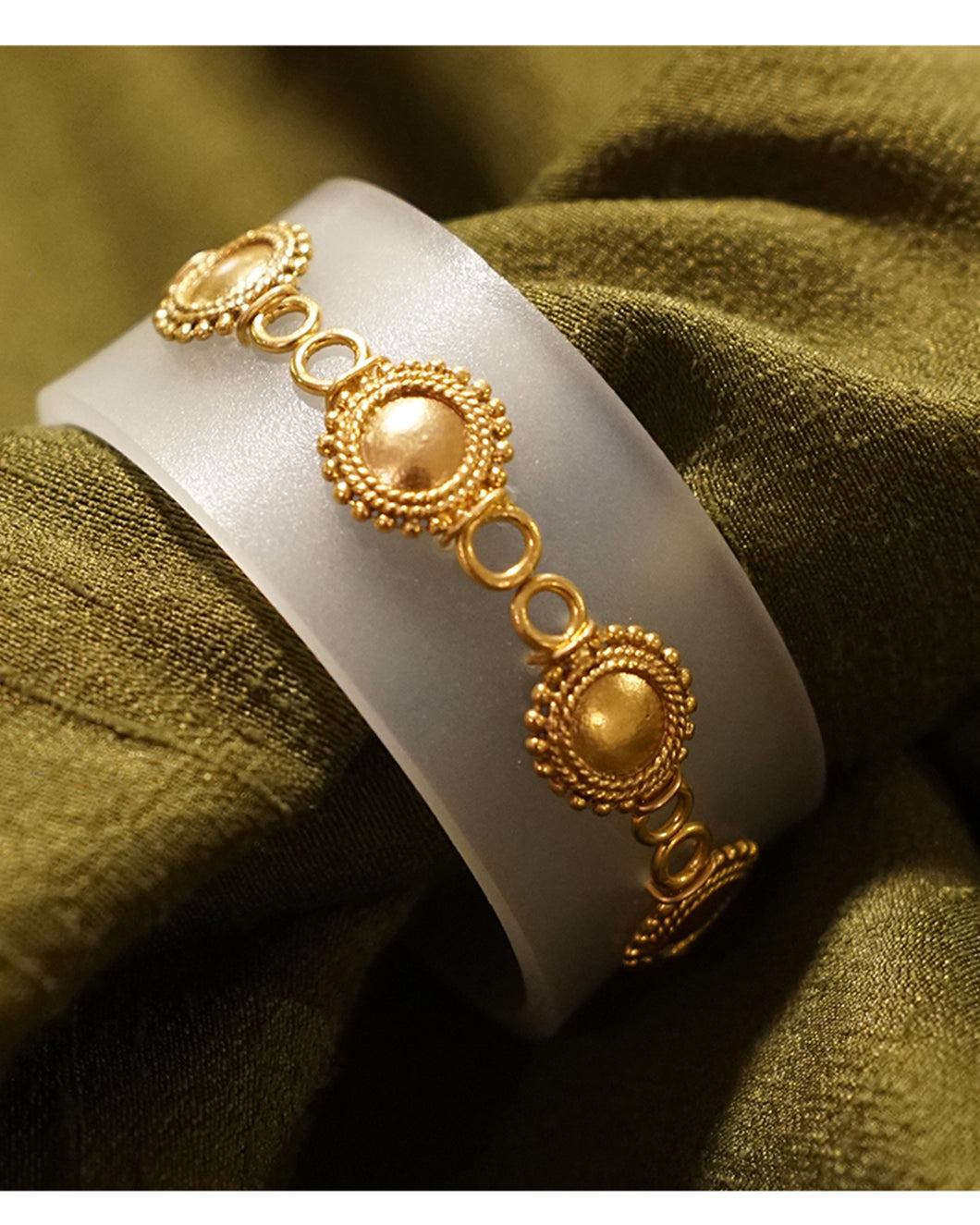 Surya and Acrylic Cuff Bracelet