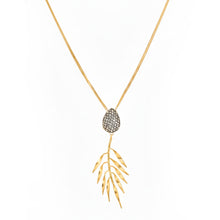 Load image into Gallery viewer, Fields of Gold Long Statement Necklace
