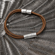 Load image into Gallery viewer, Magnetic Cord Bracelet Reusable Rakhi for Brother Brown
