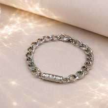 Load image into Gallery viewer, Handcrafted 92.5 Silver Plated Chain Bracelet Rakhi
