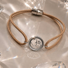Load image into Gallery viewer, Handcrafted 92.5 Silver Plated Om Rakhi Bracelet – Beige

