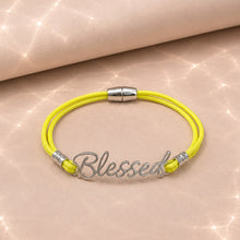 Load image into Gallery viewer, Blessed Magnetic Rakhi – Contemporary 92.5 Silver Plated Neon Rakhi
