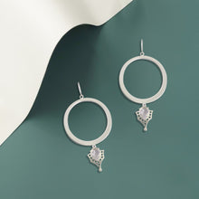 Load image into Gallery viewer, Story Arc Silver Hoop Earrings
