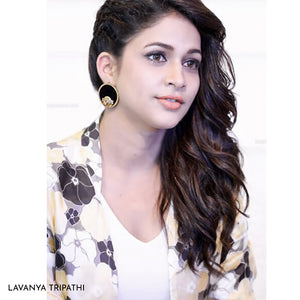 Gold Round Earring with Roses Worn by Sonam Kapoor and Lavanya Tripathi