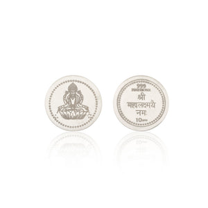 999 Fine Silver Lakshmi Coin - 10 gm