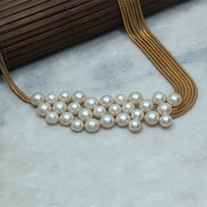 Modern Maharani Pearl Chain Necklace