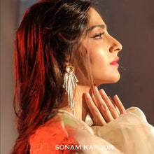 Load image into Gallery viewer, Multi Bunch Pearl Linear Earring worn by sonam kapoor
