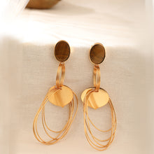 Load image into Gallery viewer, DANCE THROUGH THE VORTEX EARRING WITH TIGERS EYE
