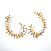 Load image into Gallery viewer, Ornamental golden ear cuff worn by malavika nair
