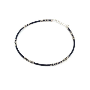 black-cord-&-silver-spiral-collar-necklace