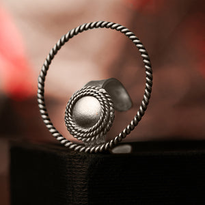 BRAIDED SILVER RING