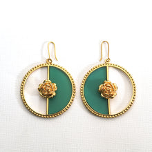 Load image into Gallery viewer, GILDED GREEN EARRINGS
