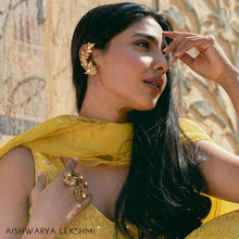 Load image into Gallery viewer, Gold Toned Rose Vine Ear Cuffs - worn by Aishwarya Lekshmi
