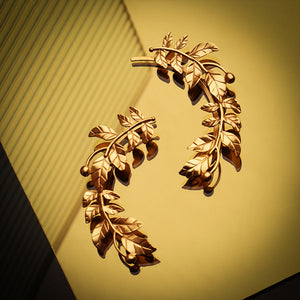 Gold Toned Rose Vine Ear Cuffs - worn by Aishwarya Lekshmi