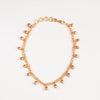 GOLD PLATED CHAIN AND OVAL BALLS ANKLET