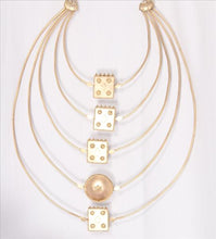 Load image into Gallery viewer, GOLD PLATED LONG 5 AVTAR NECKPIECE
