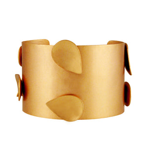 GOLD PLATED PLAIN CUFF WITH 7 DROPS