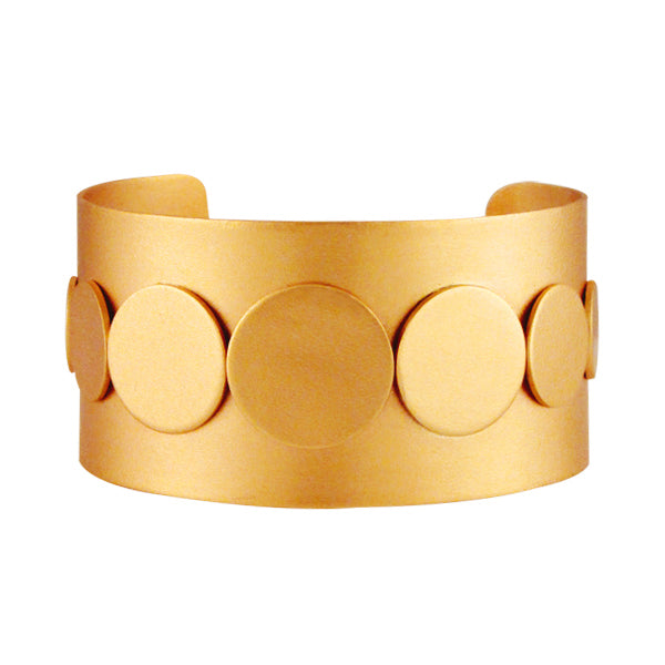 GOLD PLATED CIRCLES CUFF