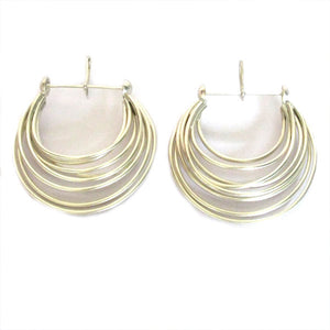 SILVER PLATED SCALLOP WIRES EARRING