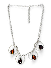 Load image into Gallery viewer, Bronze-toned and purple silver-plated handcrafted princess necklace
