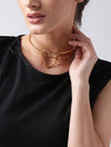 Gold-plated handcrafted choker necklace