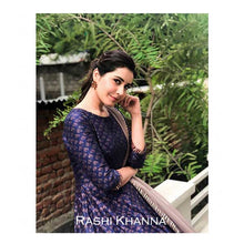 Load image into Gallery viewer, gold-circular-foliage-studs-with-crystals-worn-by-rashi-khanna
