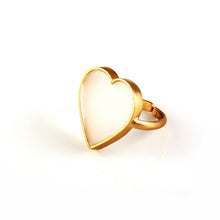 Load image into Gallery viewer, FROSTED ACRYLIC HEART RING WORN BY KANGANA RANAUT

