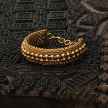 Load image into Gallery viewer, GOLD PLATED 3D AND BALL CHAIN BRACELET
