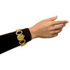 GOLD PLATED OVAL SQUARE AND GANESHJI BRACELET