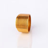 Gold Toned Stripes Ring