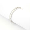 Silver toned square chain ID bracelet