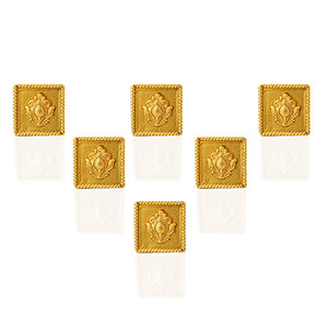 Gold Toned Square Emblem Bandhgala Buttons