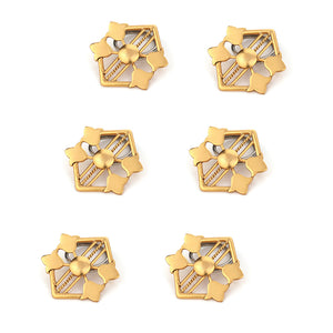 22k gold plated geometric insignia sherwani button