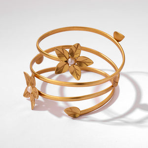 GOLD PLATED SPIRAL CUFF