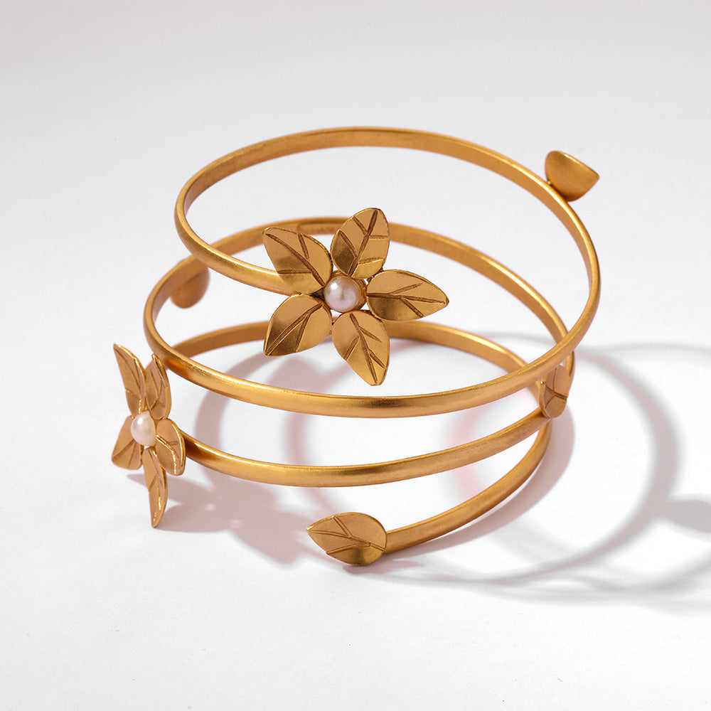 GOLD PLATED SPIRAL CUFF
