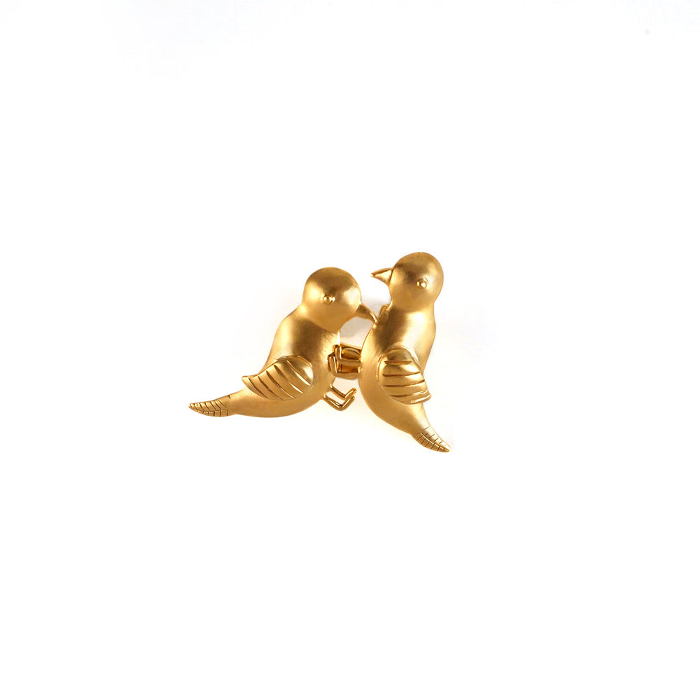 GOLD PLATED 2 BIRD RING
