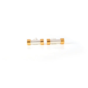 GOLD AND SILVER PLATED CAPSULE CUFFLINK