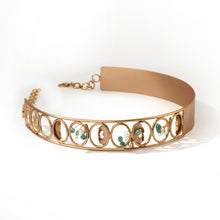 Load image into Gallery viewer, Camouflage choker with emeralds
