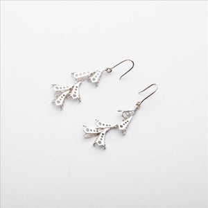 92.5 SILVER PERFORATED CONES EARRING