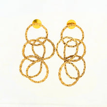 Load image into Gallery viewer, Overlapping Gold plated Earrings
