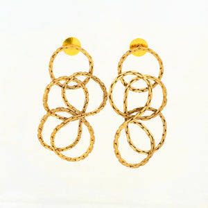 Overlapping Gold plated Earrings