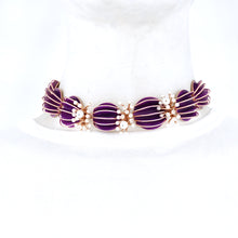 Load image into Gallery viewer, Purple Anemone and Pearls Necklace

