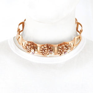 Sea Anemone Inspired Gold Plated Choker Necklace by sriya reddy