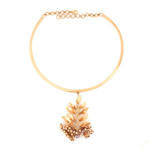Sea Inspired  Gold Pearl necklace