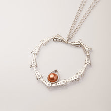 Load image into Gallery viewer, Customizable Pearl Heart Locket with chain in 92.5 silver
